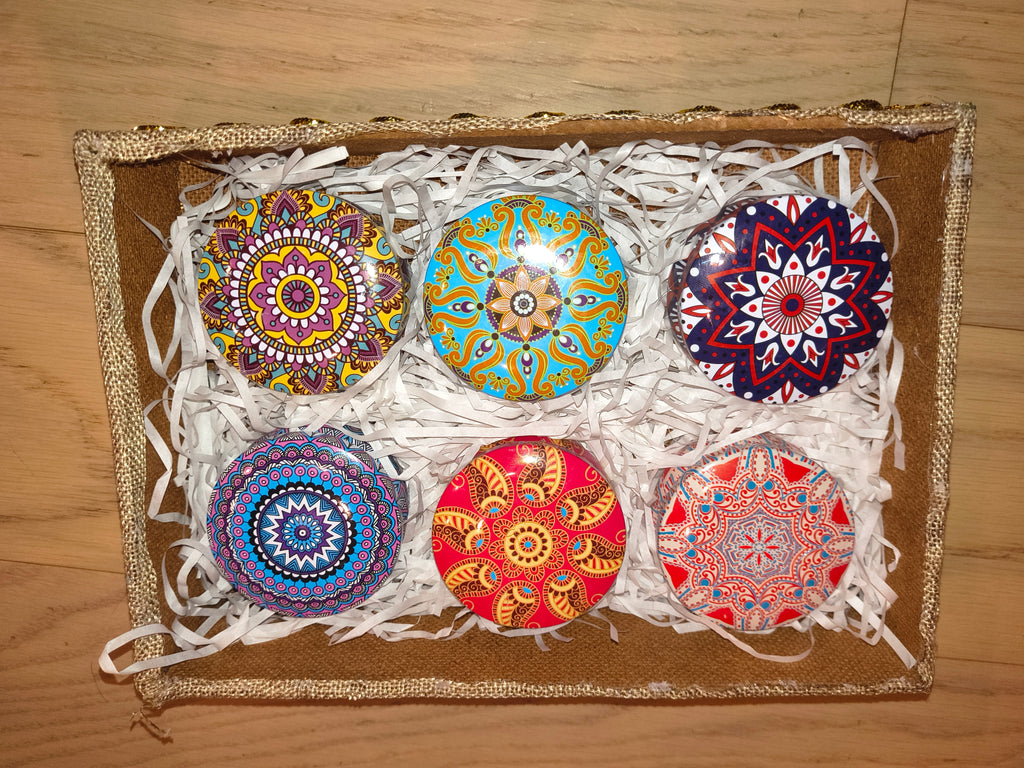 Designer Mandala Candle Tins with Fragrance Candles